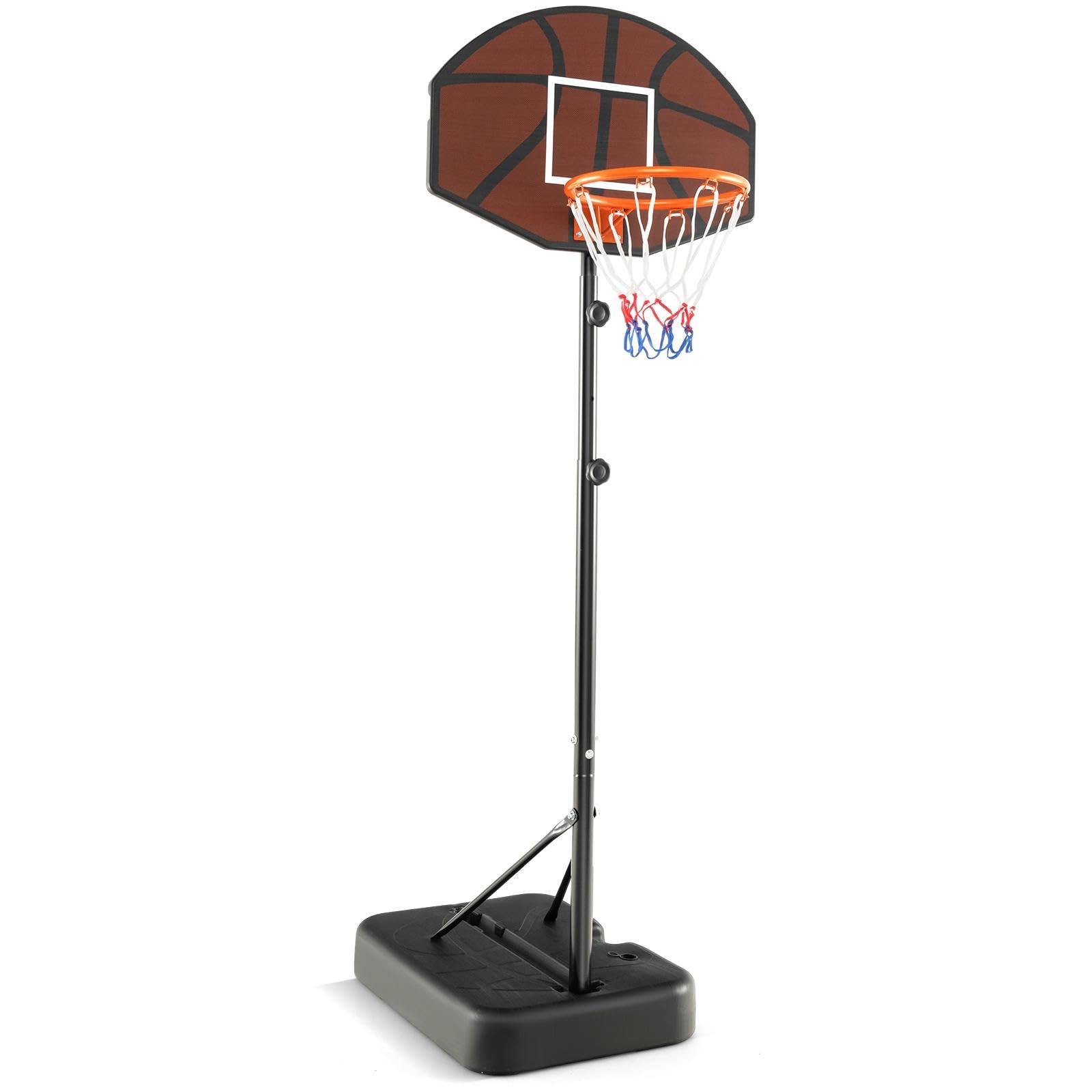KOTEK Basketball Hoop Outdoor Indoor, 5.6-6.5 FT Adjustable Height, Portable Basketball Hoop & Goal with Fillable Base & 26