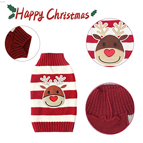 Hundepullover Weihnachten Hund Rollkragenpullover Weihnachten Muster Strickwaren warme Haustier Pullover, Winter Hund Mantel, Pullover Pet-Kostüm für Hundewelpen Party Puppy Geschenk für Hund