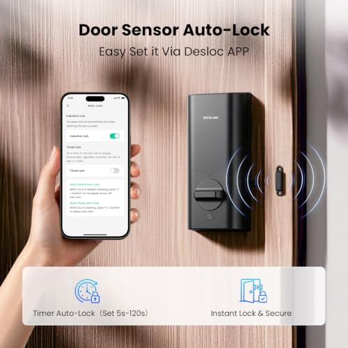 DESLOC Fingerprint Smart Lock with Handle, 16 Month Last, Built-in WiFi - image 6