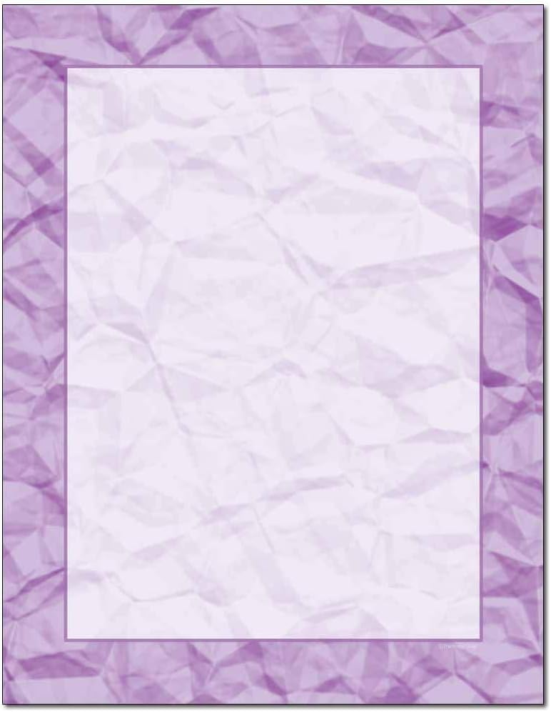 Crumpled Paper Letterhead Laser & Inkjet Printer Paper (Purple, 100 Pack)