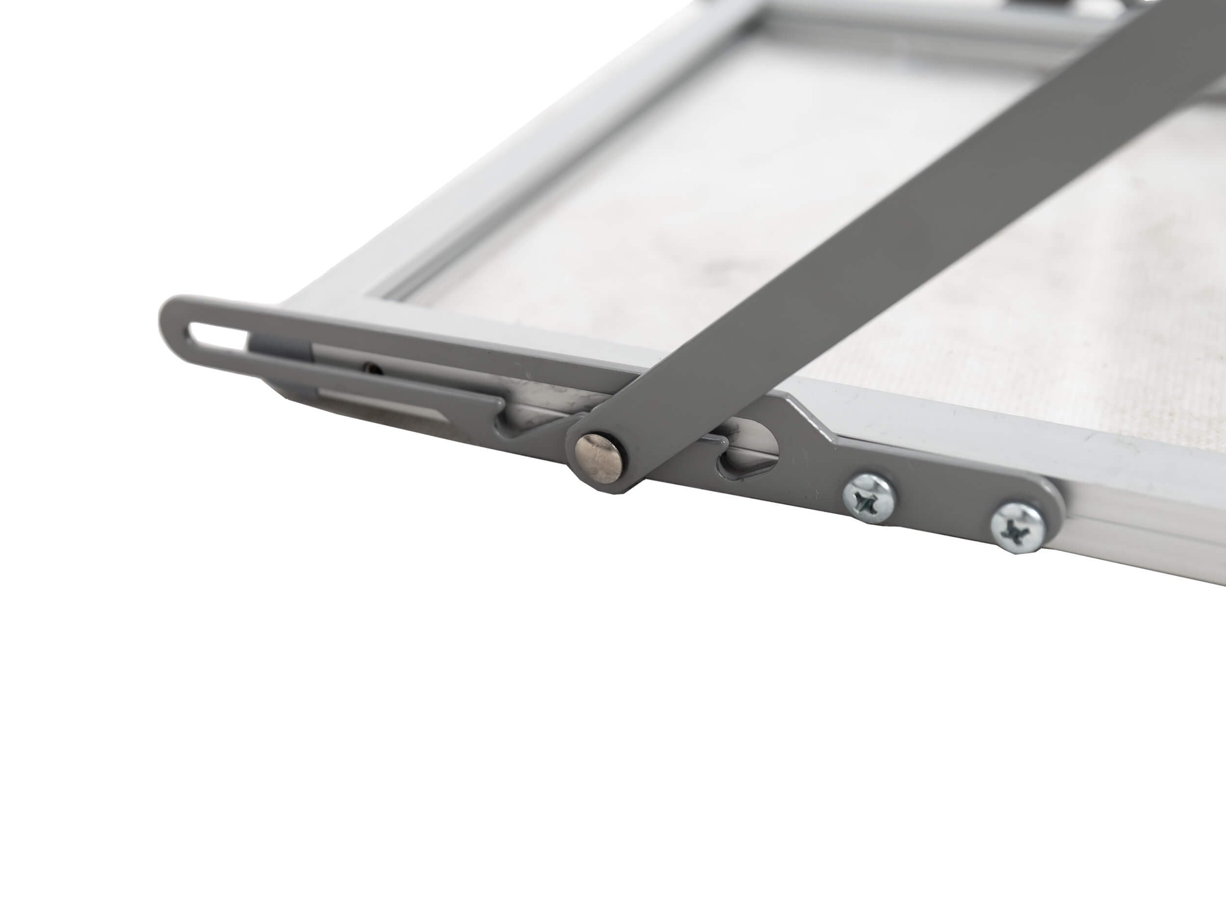 Prospektständer silber faltbar inkl. Tasche DIN-A4 | Katalogständer Zeitschriftenständer Broschürenständer Displayständer Z-Form, klappbar für Messen, platzsparend tragbar
