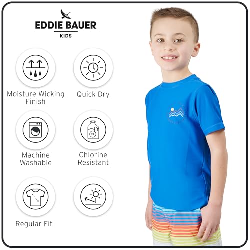 Eddie Bauer Boys' Swimwear UPF 50 Short Sleeve Rash Guard Shirt (2T-16)4