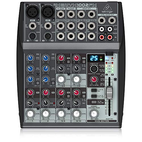 Behringer Xenyx 1002FX Premium 10-Input 2-Bus Mixer with XENYX Mic Preamps, British EQs
