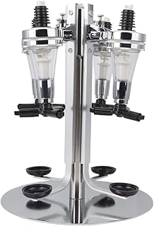 Półka, stojak na butelki, 4 butelki obrotowe do montażu na ścianie Napoje Optyka Dozownik do wina Napoje Alkohole Zestaw do napojów Aluminiowy dozownik Bar Butler Butler Stojak na wino z 30 ml alkoh