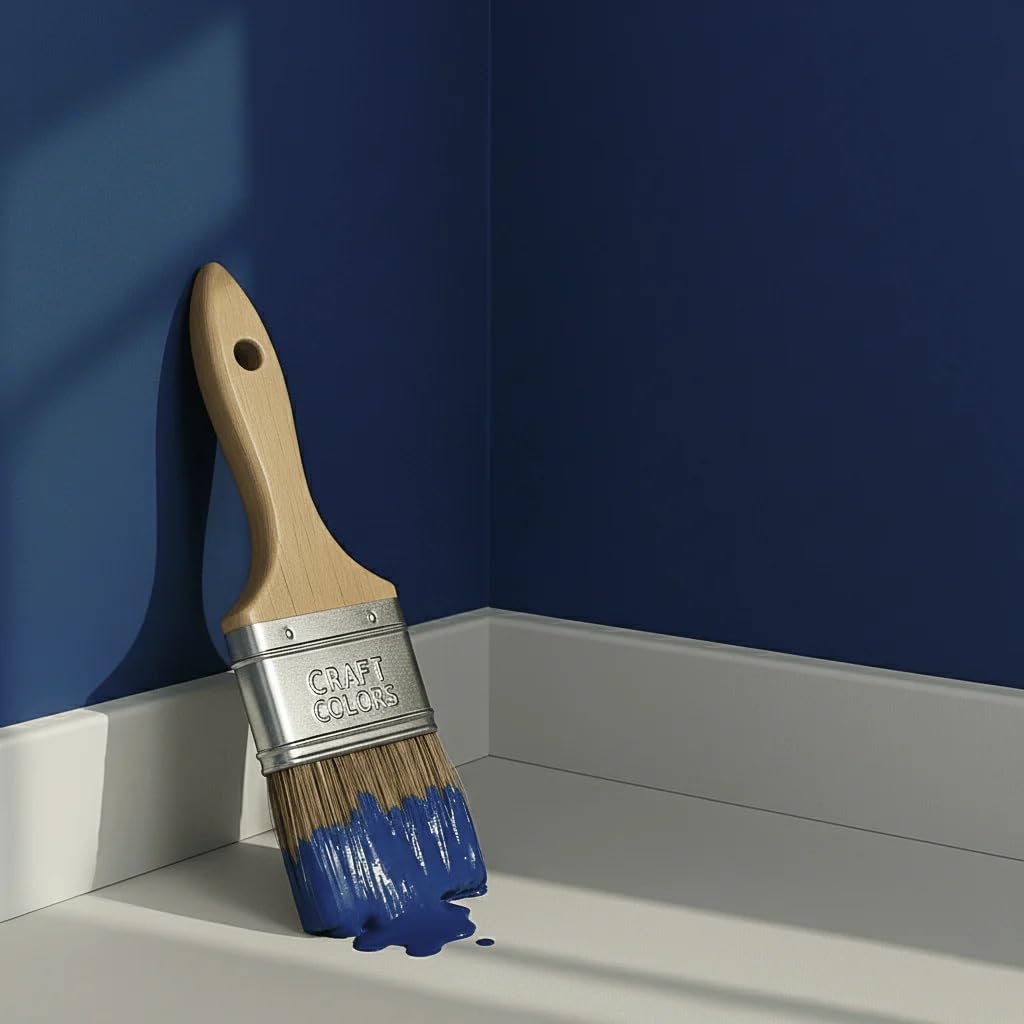 Craft Colors® 5L hochwertige Wandfarbe edelmatt, Kreidefarbe made in Germany, DESIGN Collection No. 590 Kobaltblau