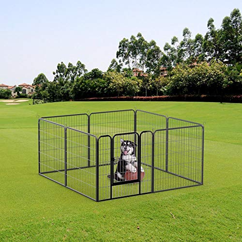 Yaheetech Lightweight Dog Playpen, 8 Panel 80cm Dog Fence Pet Exercise Pen Portable Puppy Play Pen Suitable for RV/Camping - Image 10