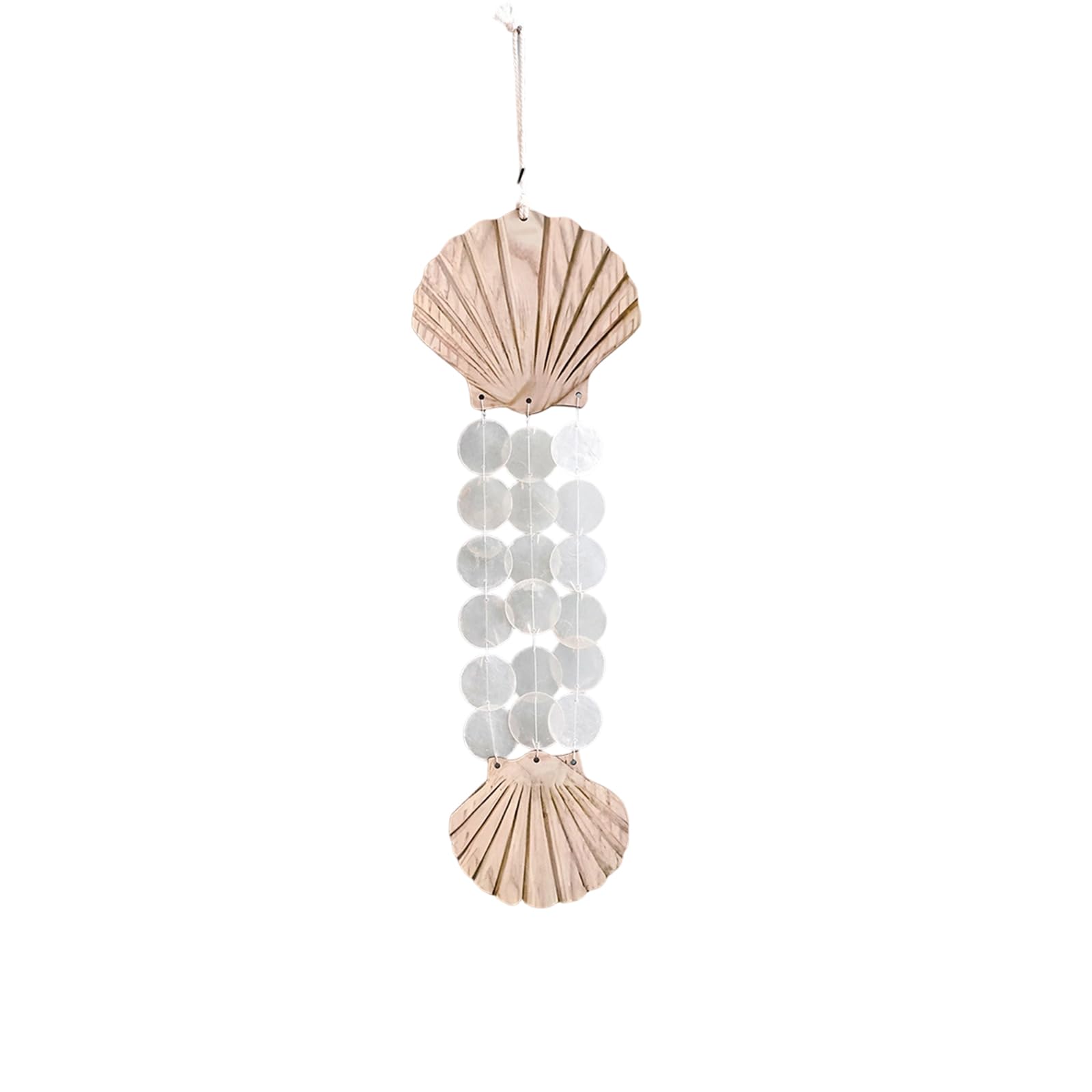 MURYE Marine Wall Decor Accent with Wood Cutout Panels and Translucent Disc Detail for Indoor Coastal Home Display Piece