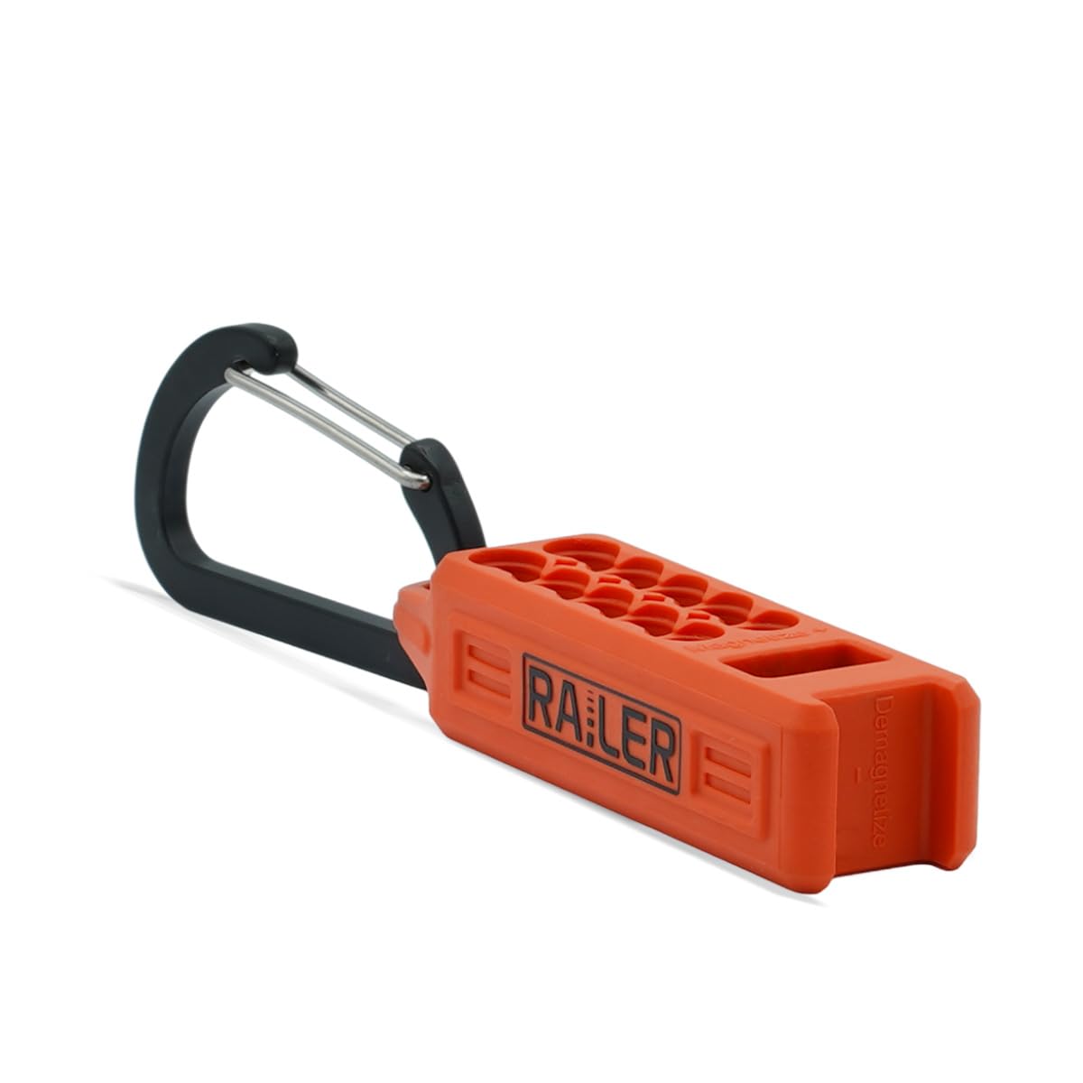 Screwdriver Magnetizer Bit Holder Organiser - Railer 10-Hole Magnetiser/Demagnetizer Bit Organiser Holder with Carabiner