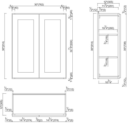 Miniatura 8 de Design House Brookings - Armario de pared de 30 pulgadas, color blanco