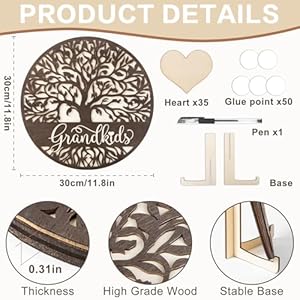 Family Tree Gifts for Grandparents from Grandkids Home Decor Gifts for Family, Mothers Day Personalized Gifts for Grandma from Granddaughter Grandson Customized Family Name Sign Grandkids Wood Plaque Family Tree Gifts for Grandparents from Grandkids Home Decor Gifts for Family Mothers Day Personalized Gifts for Grandma from Granddaughter Grandson Customized Family Name Sign Grandkids Wood Plaque