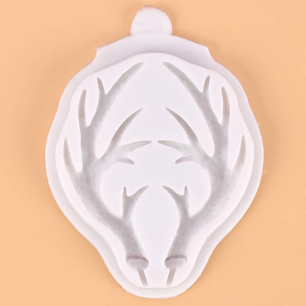 Vsilay Women's Antler Hairpin Mould Christmas Reindeer Hair Clip Resin Mould For Epoxy Casting Ornament Girls Xmas Decor Party