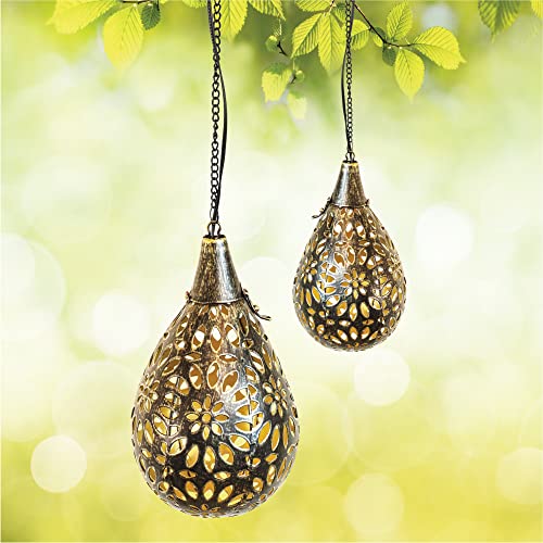 Gadgy Solarleuchte zum Aufhängen, 2 Stück, Solarlaternen für den...