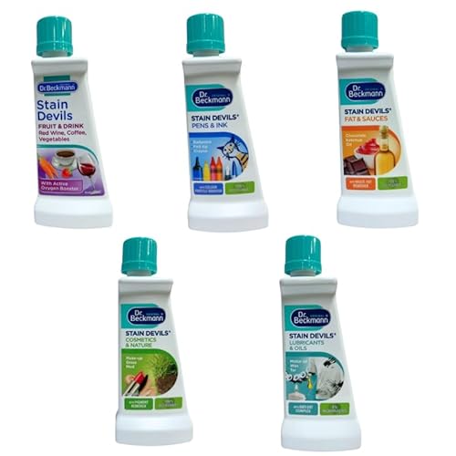 Complete Stain Remover Kit Tough on Stains Multipurpose All-in-one Stain Solution | Set of 5 Stain Removers (4 x 50ml, 1 x 50g)