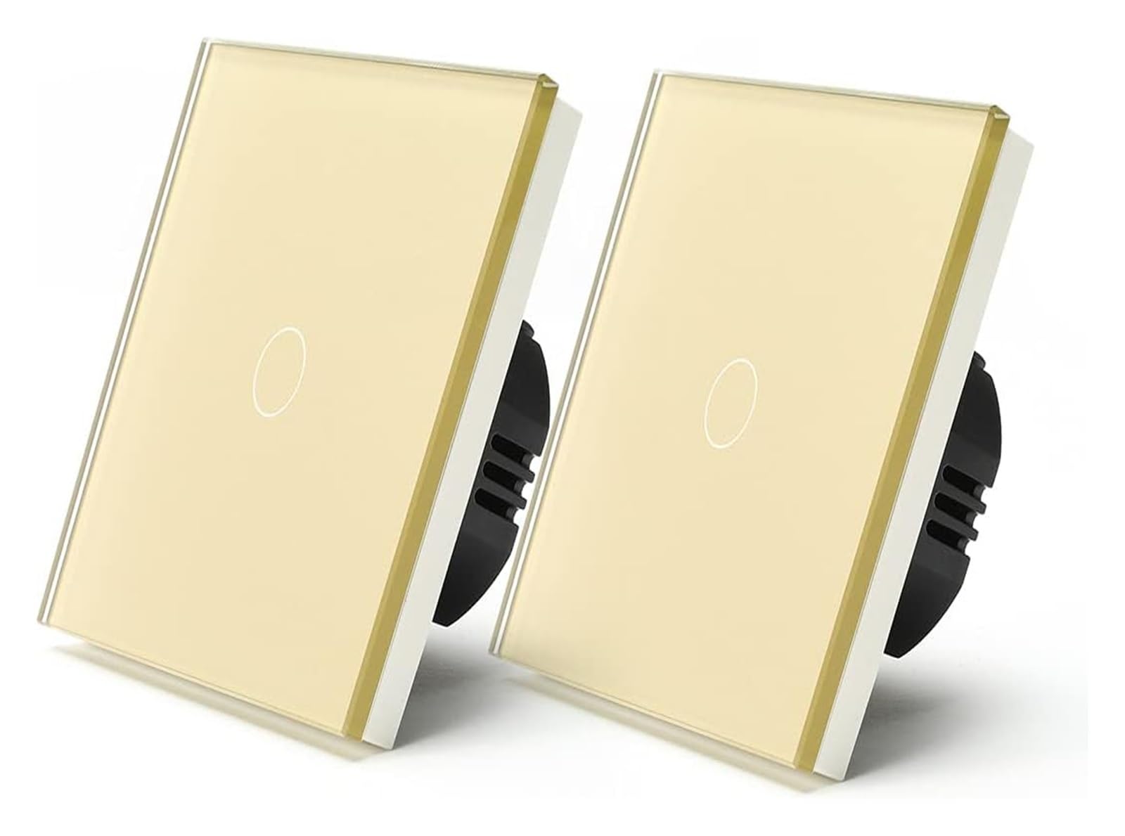 Glas-Touch-Schalter, Smart Lichtschalter 1-fach Glas-Touchscreen-Panel, Mehrfarbig, 2-Wege