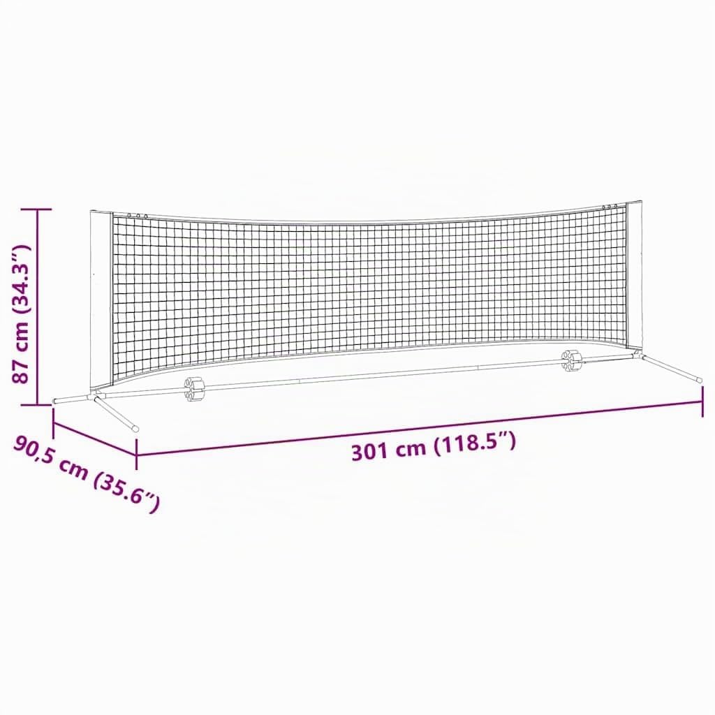vidaXL Kit de tennis pliable - Accessoire de sport - Équipement de tennis d'extérieur