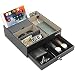 JackCubeDesign Multi-Functional Night Stand Black Leather Jewelry Box Catch All Valet Tray Organizer Storage Case Tray with Drawer and Charging Hole(Black, 11 x 10.4 x 3.5 inches)- :MK389A
