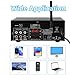 Amplifier Audio 800W, Home Stereo Amplifier with 2-Channel, RMS 60Wx2, Bluetooth 5.0, HiFi Mini Amp with Echo, MIC, USB, SD, AUX, for Home, Car, Karaoke KS-33BT