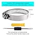 TUPARKA 12Pcs 27mm-51mm Abrazaderas Metalicas Tubo Inoxidable,Justable Flexible Manguera para tubo de...
