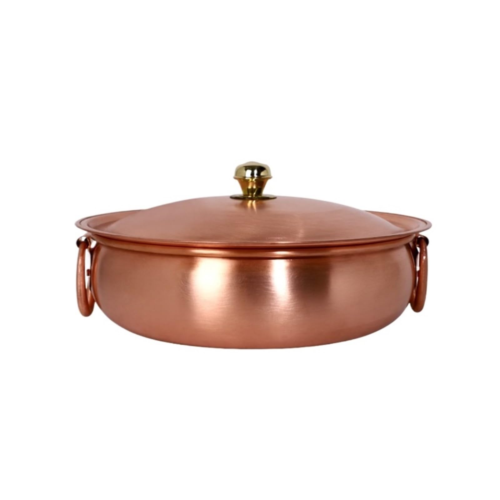 INUUXLG Hotpot for Cooking Copper Soup Pot Copper Cooking Pot Thickened Kitchen Supply Saucepan Hot Pot with Lid Cooking Pot Kitchenware (Copper 28cm)