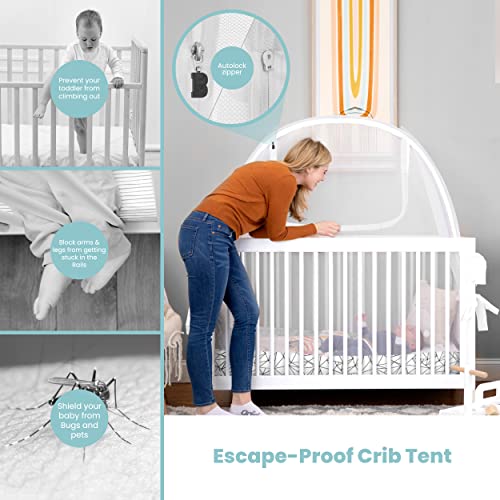 Pro Baby Safety PBS502 Pop Up Crib Tent, Fine Mesh Crib Netting Cover To Keep Baby From Climbing Out thumb #1
