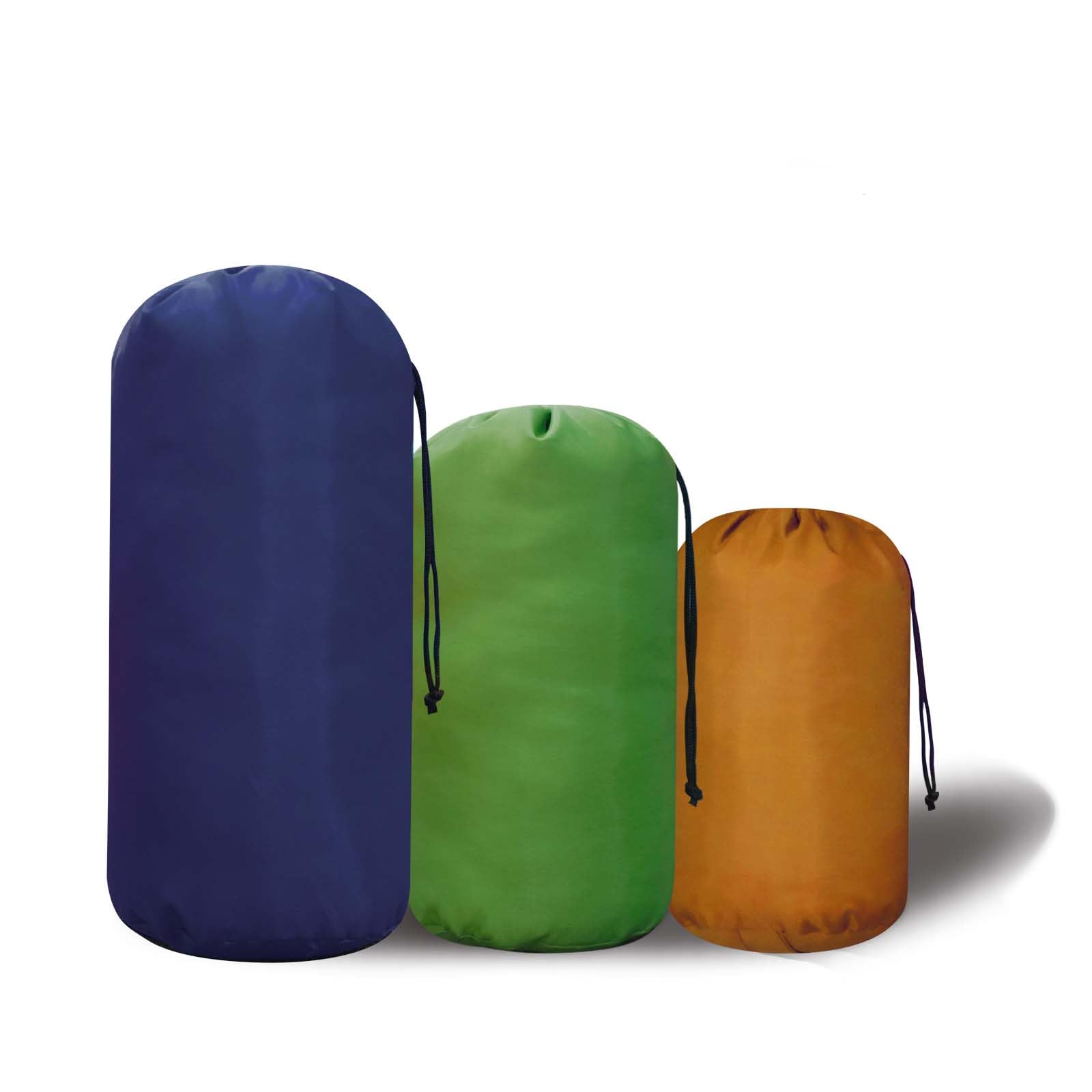 Small Drawstring Bags Stuff Sack Set 3-Pack,Colorful 3L/5L/9L Ultralight Ditty Bags with Dirty Flap for Camping,Hiking,Travelling or Laundry