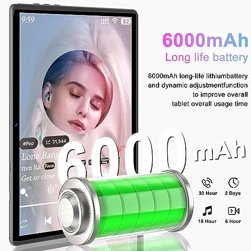 Image of 2026 Lastest Tablet 10 inch Android PC Octa-Core 2.0 GHz with 12GB RAM 128GB ROM TF 2TB, FHD IPS Touchscreen, BT 5.0,5G WiFi, GMS, 1280*800, 5 MP + 8 MP, 2 in 1 Tablet with Keyboard and Mouse - Silver