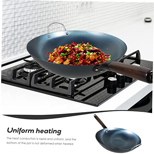 Wok tradicional STOBAZA de hierro con mango de madera miniatura 4