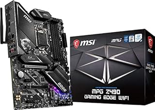 MSI MPG Z490 GAMING EDGE WIFI ATX Gaming Motherboard (10th Gen Intel Core, LGA 1200 Socket, DDR4, CF, Dual M.2 Slots, USB 3.2 Gen 2, Wi-Fi 6, DP/HDMI, Mystic Light RGB)