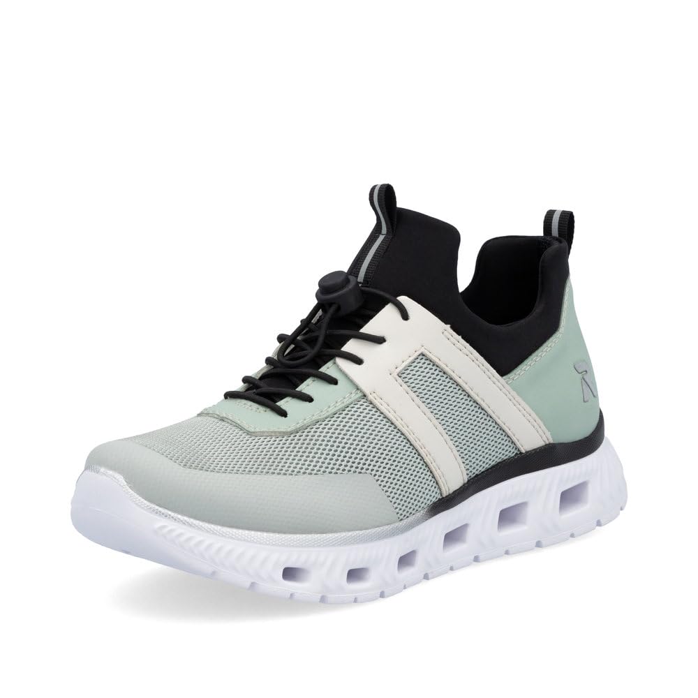 RIEKER SPORT Slip-On Sneaker Damen – Mint kombiniert, Gr. 38, Textil/Lederimitat, vegan verarbeitet