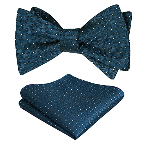 Alizeal Men's Bow Tie and Pocket Square Set