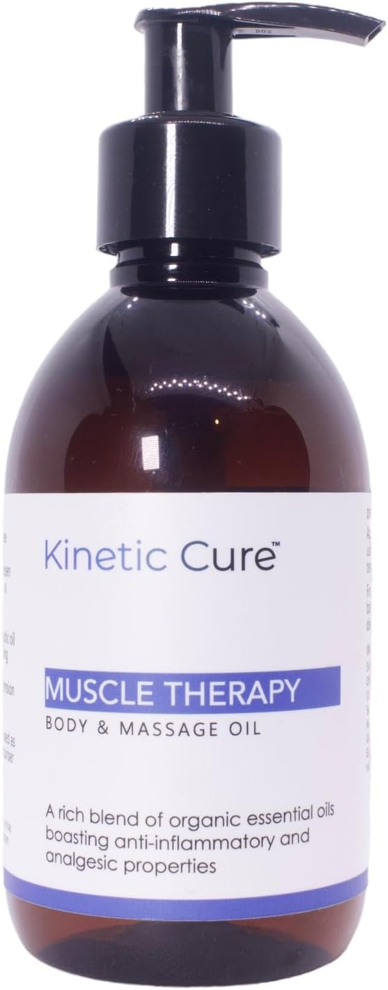 Muscle Therapy Body & Massage Oil for Muscle & Joint Pain, Inflammation Relief, Injury Recovery, Sports & Deep Tissue Massage - Ginger, Thyme, Clove, Peppermint & Wintergreen. 250ML