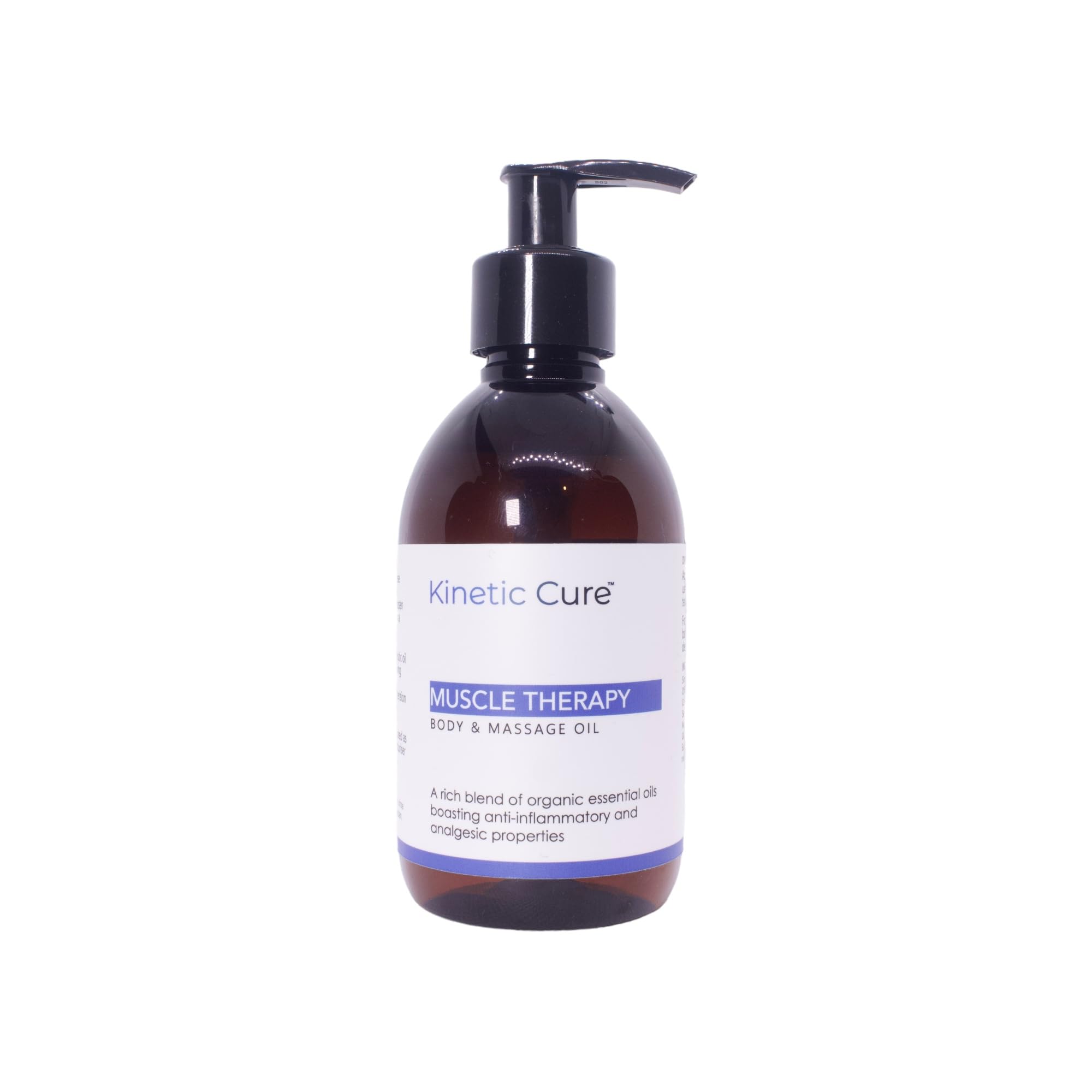 Kinetic CureMuscle Therapy Body & Massage Oil for Muscle & Joint Pain, Inflammation Relief, Injury Recovery, Sports & Deep Tissue Massage - Ginger, Thyme, Clove, Peppermint & Wintergreen. 250ML