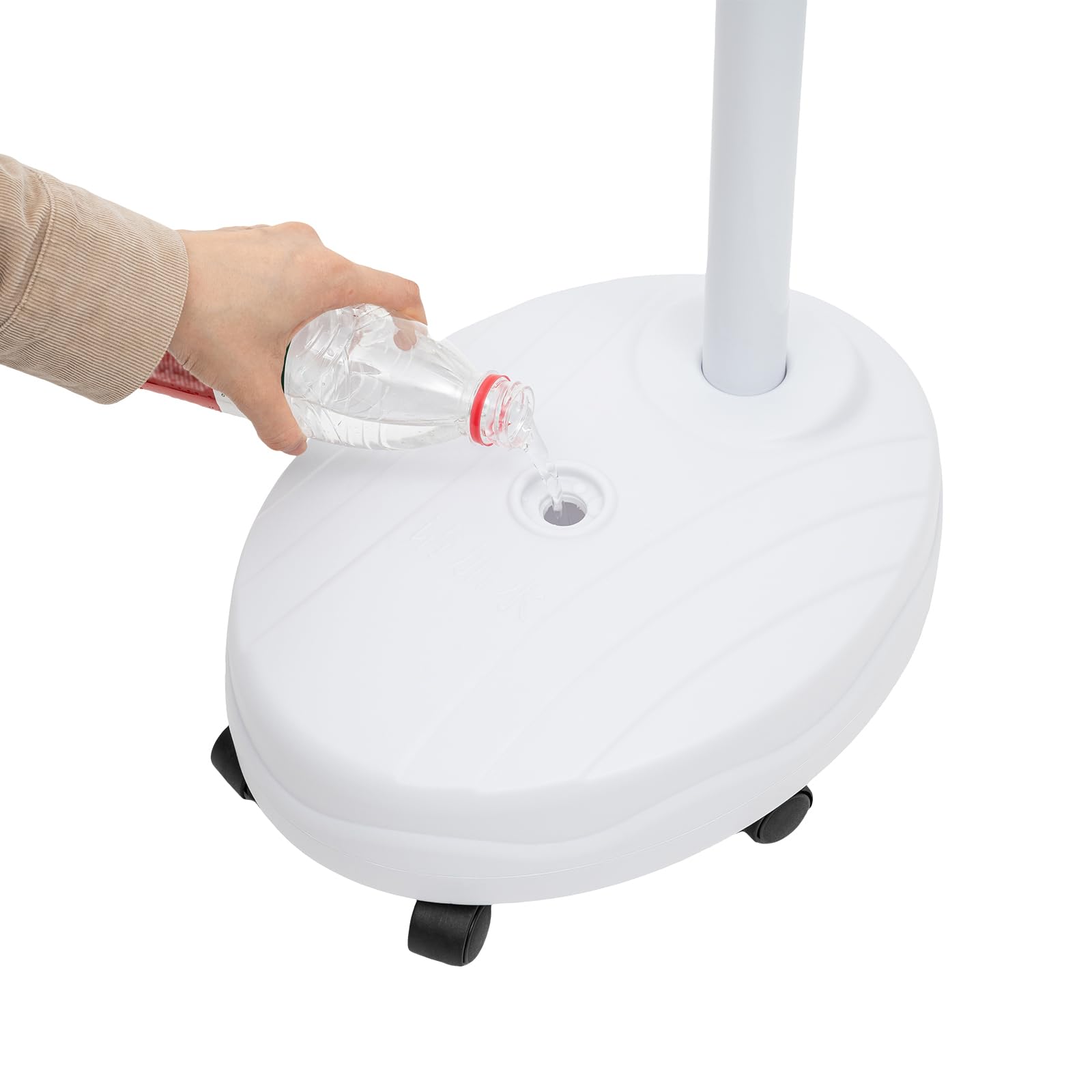 Czerwona lampa z podwójną głowicą, lampa 360°, regulowana lampa grzewcza do fizjoterapii, napięcie mięśni z kółkami i pilotem zdalnego sterowania