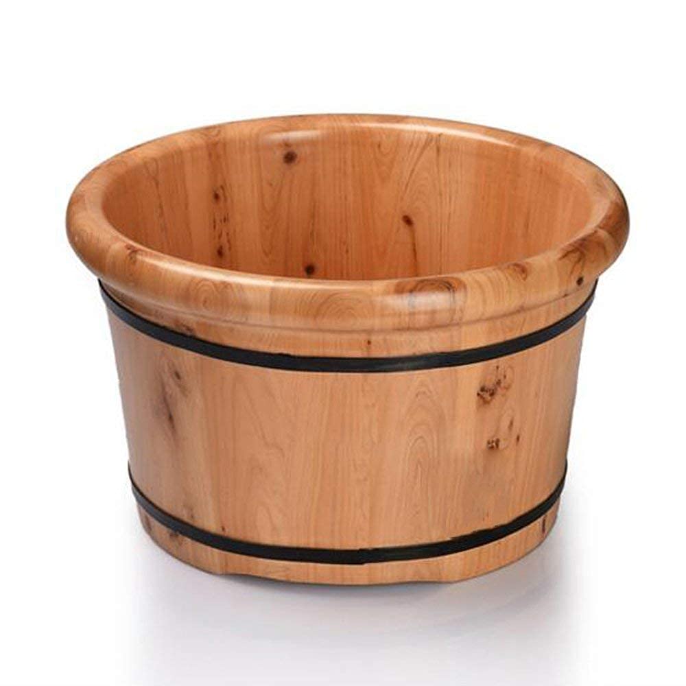 Secchio per pediluvio in legno naturale, Ciotola per pedicure per pediluvio domestico Vaschetta per pedicure in legno Barile per pediluvio in legno di cedro per la casa Botti per pediluvio liscio e