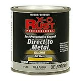 True Value XO4-HP Yellow Premium X-O Rust Interior/Exterior Gloss Anti Rust Enamel, 1/2-Pint