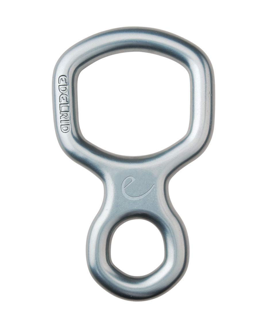 Edelrid Bud Descender Eight (Slate) - Abseiling and Belaying Tool (110g) - EN 15151-2 Certified