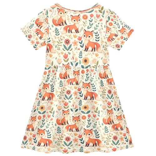 senya Summer Girl Dresses Sea Crab Blue Toddler Short Sleeve A-line Dress Casual Sundress2