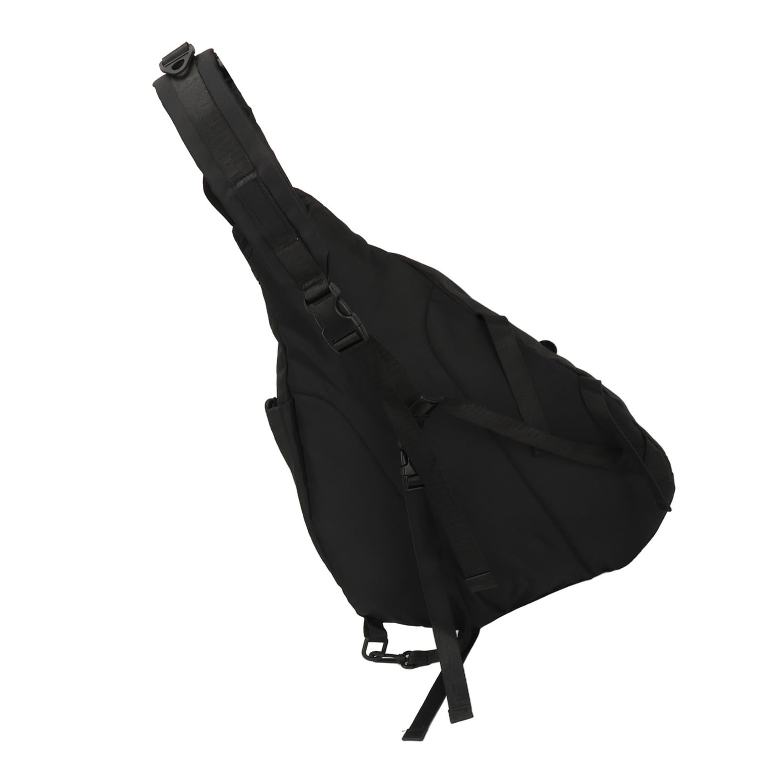 VGEBY Bolso Bandolera Grande Negro, Mochila Impermeable con Bandolera, Bolso de Pecho para Deportes Al Aire Libre de Tela Oxford para Hombres y Mujeres