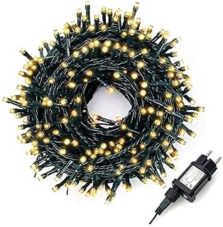 dystaval String Light Outdoor/Indoor, Upgraded Super Bright Christmas Lights, Waterproof Fairy Lights Plug in Led String Lights for Bedroom Party Wedding Garden Patio (WarmWhite, 100M)