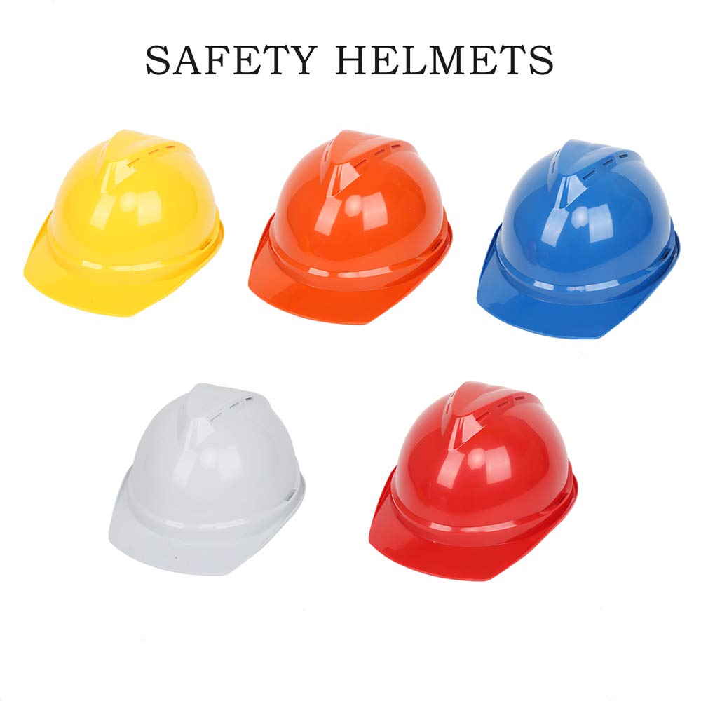 Casco de seguridad – Casco de construcción mejorado con correa de barbilla de 4 puntos y orificios de ventilación, casco de protección de trabajo de escalada en altura