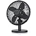 Brandson - Tischventilator Design Retro - Ventilator mit 3 Geschwindigkeitsstufen - mobiler Lüfter - Oszillation 80°, Neigungswinkel ca. 40° - Robustes Voll-Metallgehäuse - Blackline