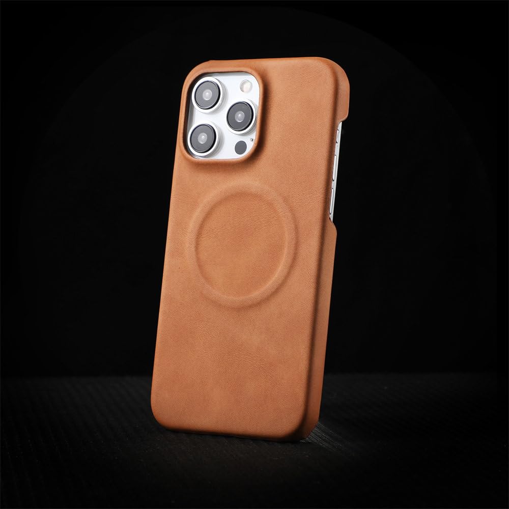 Protection iPhone 13 Pro Max cuir marron pour le bureau - 8