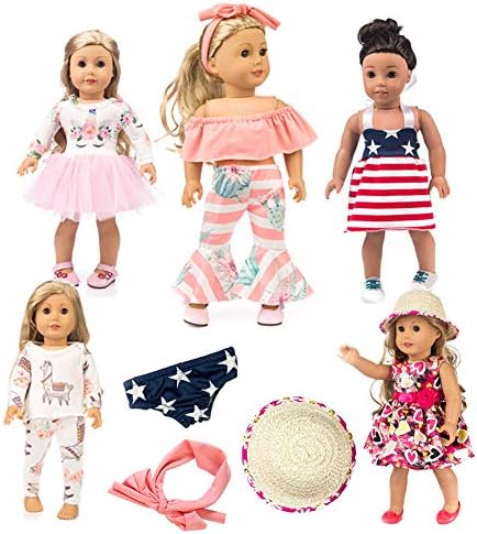 American Girl Doll Accessories and Clothes Unicorn American Girl Doll Clothes Christmas American Girl Doll Outfit Sets 18 Inch american girl clothes My Life Doll Clothes Journey Girls Accessories 10pc
