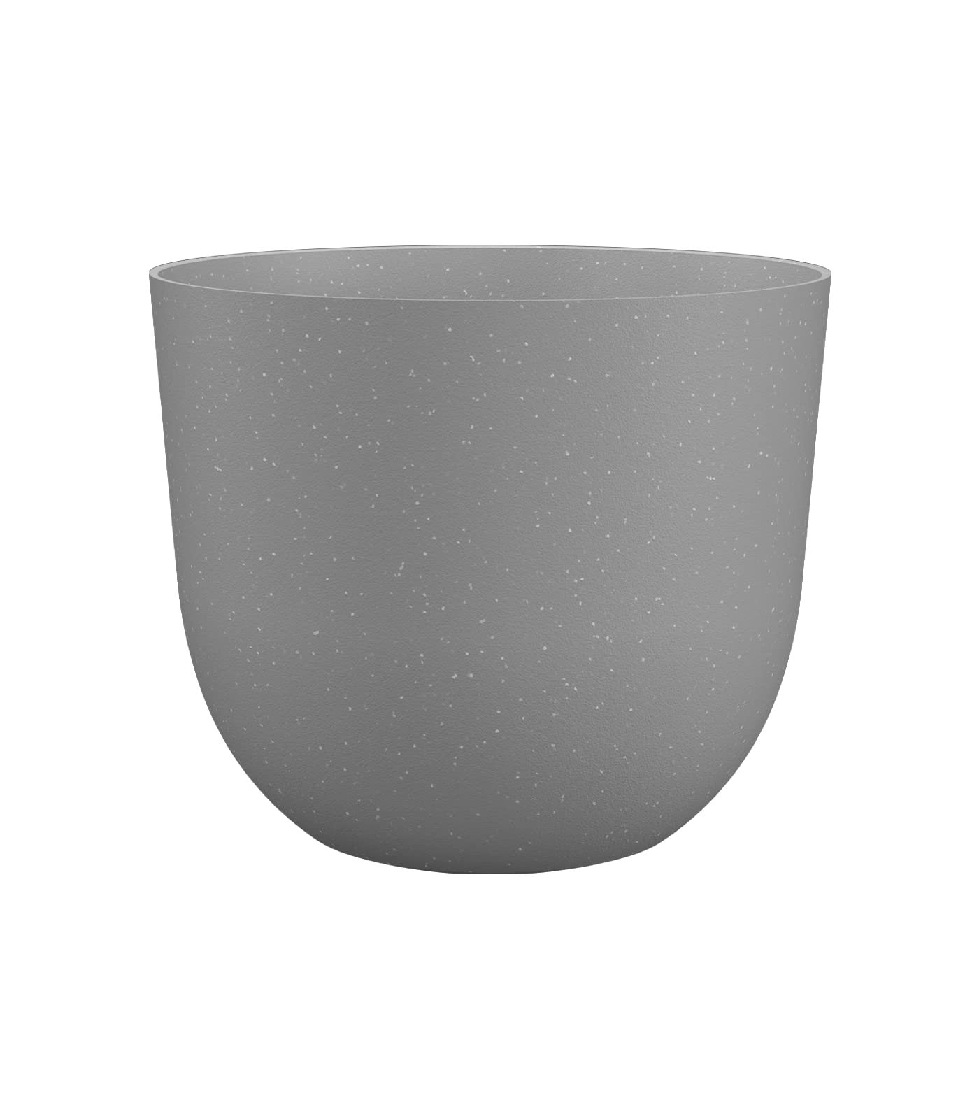 Artevasi Havana Tropical self-Irrigation System, Unique Texture, Indoor or Outdoor Flower Pot, 40cm Diameter, White Granite Color, CALCARY Grey