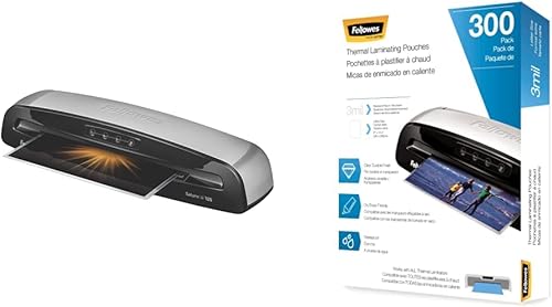 Fellowes Saturn 3i 125 Máquina laminadora térmica con kit de inicio de bolsa de laminación autoadhesiva, 12.5 pulgadas (5736606) y bolsas de