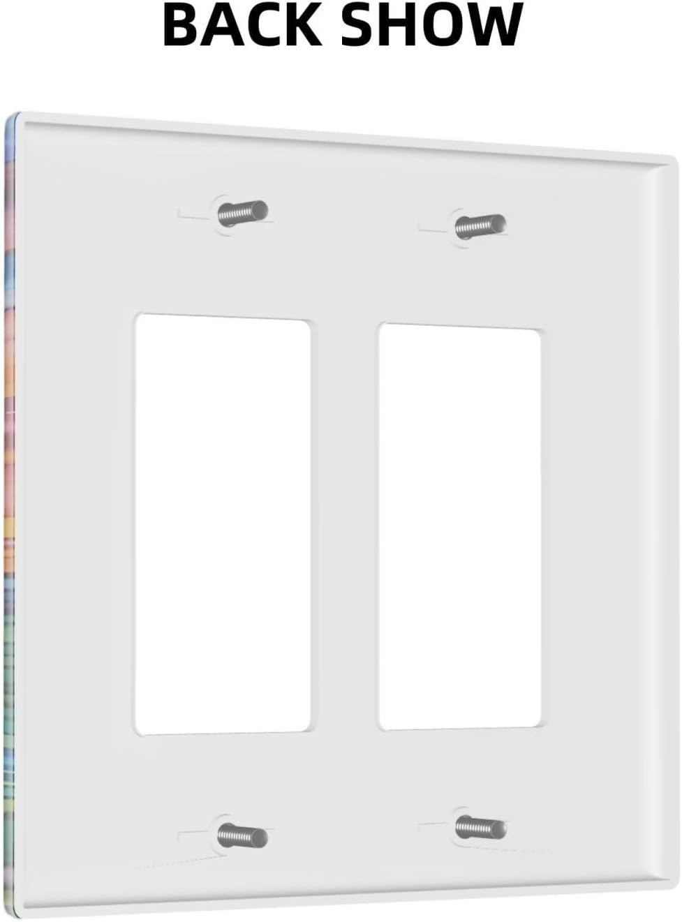 Colorful Boho Sun 2 Gang Double Rocker Decorative Light Switch Covers Electrical Wall Plates Switchplate Faceplate Switchcover for Bedroom Bathroom Home image 4