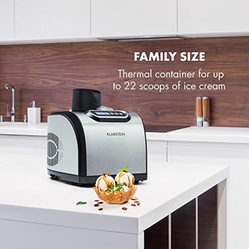 Klarstein Sweet Dreams - Eiscremebereiter, Eis-Maschine, Frozen Yogurt Kompressor, Eis- und Joghurtspezialitäten, 1,5 L… – Bild 4