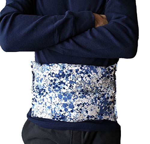 Ultra Premium Herbal Heating Pad - Microwavable - Hot Cold Therapy - Certified Organic Herbs, Organic Flaxseed & Cherry Pit Filler - Medium (Indigo) Made in USA - Thumbnail 3