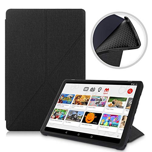 windykids Lenovo Tab M10 HD(2nd Gen) ケース レノボ タブ M10 HD (2nd Gen) カバー黒 ZA6W0022JP TB-X306F 2020年版 10.1インチ X306F スタンドケース スタンド ZA6W0126JP/ZA6V0168JP タブレットケース M10-HD(2nd-gen)-X306F M10-HD(2nd-gen)-X306F,黒(1case)