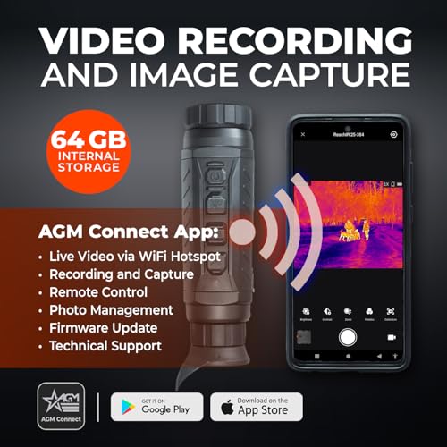 Image of AGM Global Vision ReachIR LRF 25-384 Thermal Imaging Monocular | 25mm Lens, 384x288 12μm <20mK Thermal Sensor, 1000m Laser Rangefinder, OLED Display, WiFi, 64GB Storage